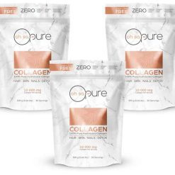 3 x 100% Hydrolyzed Collagen Peptides – 300g (30 Servings) – Oh So Pure 